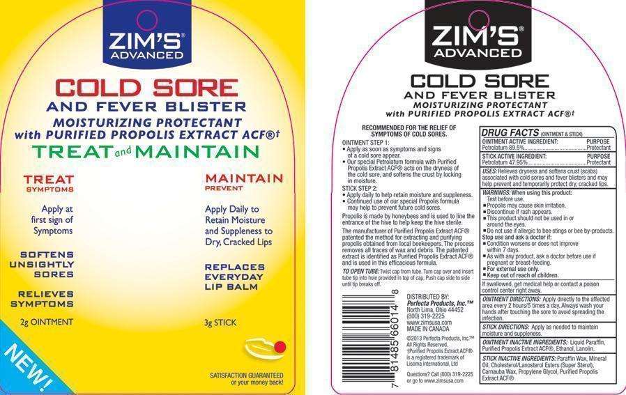 Zims Advanced Cold Sore And Fever Blister Moisturizing Protectant